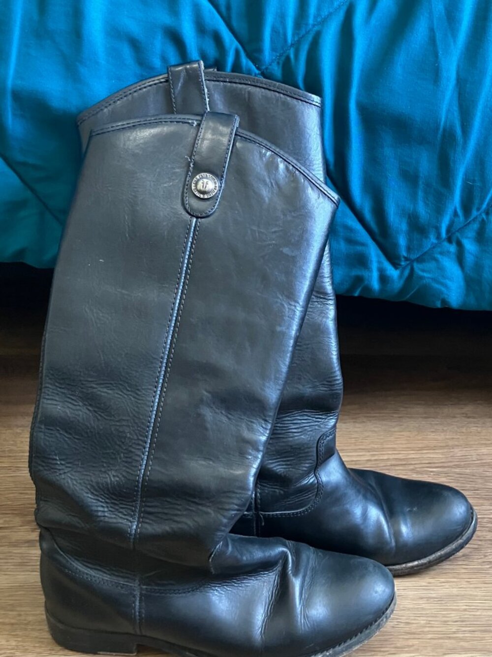 Women's Black Melissa Frye Boots Extended Calf